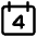 Date 4 Calendar Icon from Core Line Set