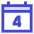 Date 4 Calendar Icon from Sharp Duo Set