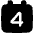 Date 4 Calendar Icon from Plump Solid Set