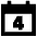 Date 4 Calendar Icon from Sharp Remix Set