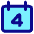 Date 4 Calendar Icon from Core Pop Set