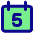 Date 5 Calendar Icon from Core Pop Set