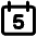 Date 5 Calendar Icon from Core Remix Set