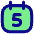 Date 5 Calendar Icon from Flex Pop Set