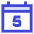 Date 5 Calendar Icon from Sharp Duo Set