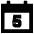 Date 5 Calendar Icon from Sharp Remix Set