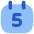 Date 5 Calendar Icon from Flex Flat Set