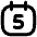 Date 5 Calendar Icon from Flex Remix Set