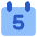 Date 5 Calendar Icon from Core Flat Set