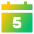 Date 5 Calendar Icon from Sharp Gradient Set