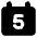 Date 5 Calendar Icon from Core Solid Set
