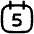 Date 5 Calendar Icon from Flex Line Set