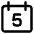 Date 5 Calendar Icon from Core Line Set
