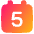 Date 5 Calendar Icon from Plump Gradient Set