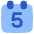 Date 5 Calendar Icon from Plump Flat Set