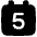 Date 5 Calendar Icon from Plump Solid Set