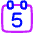 Date 5 Calendar Icon from Plump Neon Set