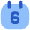 Date 6 Calendar Icon from Flex Flat Set