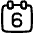 Date 6 Calendar Icon from Plump Line Set