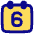 Date 6 Calendar Icon from Plump Pop Set