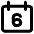 Date 6 Calendar Icon from Core Remix Set
