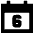 Date 6 Calendar Icon from Sharp Remix Set