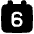 Date 6 Calendar Icon from Plump Solid Set