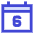 Date 6 Calendar Icon from Sharp Duo Set