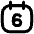 Date 6 Calendar Icon from Flex Remix Set