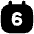 Date 6 Calendar Icon from Flex Solid Set