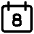 Date 8 Calendar Icon from Core Line Set