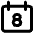Date 8 Calendar Icon from Core Remix Set