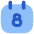 Date 8 Calendar Icon from Flex Flat Set
