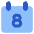 Date 8 Calendar Icon from Core Flat Set