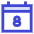 Date 8 Calendar Icon from Sharp Duo Set