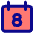 Date 8 Calendar Icon from Core Pop Set