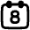 Date 8 Calendar Icon from Plump Remix Set
