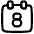 Date 8 Calendar Icon from Plump Line Set