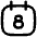 Date 8 Calendar Icon from Flex Line Set