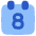 Date 8 Calendar Icon from Plump Flat Set