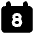 Date 8 Calendar Icon from Core Solid Set