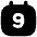 Date 9 Calendar Icon from Flex Solid Set