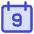 Date 9 Calendar Icon from Core Duo Set