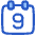 Date 9 Calendar Icon from Plump Duo Set