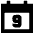 Date 9 Calendar Icon from Sharp Remix Set