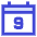 Date 9 Calendar Icon from Sharp Duo Set