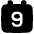 Date 9 Calendar Icon from Plump Solid Set