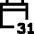 Monthly Calendar Icon from Sharp Line Set