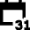 Monthly Calendar Icon from Sharp Remix Set