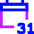 Monthly Calendar Icon from Sharp Neon Set